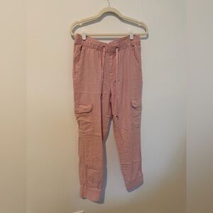 St. John's Bay Light Pink Linen-Blend Pants